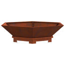 vidaXL Tűzrakó Barna 100 x 100 x 28 cm Időjárásálló acél