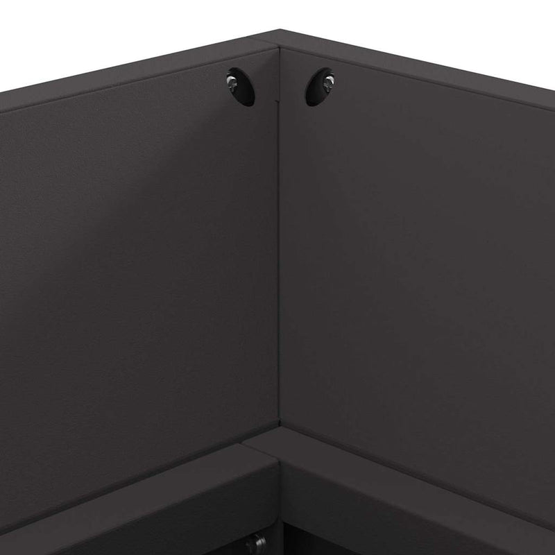 vidaXL Tűzrakó Fekete 160 x 45 x 35 cm Acél