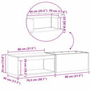 vidaXL Tűzrakó Fekete 160 x 45 x 35 cm Acél