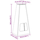 vidaXL Tűzrakó Fekete 50 x 35 x 100 cm Acél