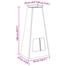 vidaXL Tűzrakó Fekete 50 x 35 x 100 cm Acél