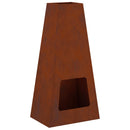 vidaXL Tűzrakó Barna 50 x 35 x 100 cm Időjárásálló acél
