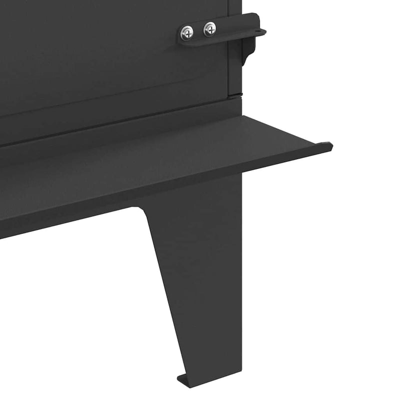 vidaXL Kézi Tűzhely Fekete 35 x 50 x 60 cm Hidegen hengerelt acél