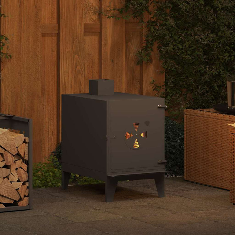 vidaXL Kézi Tűzhely Fekete 35 x 50 x 60 cm Hidegen hengerelt acél