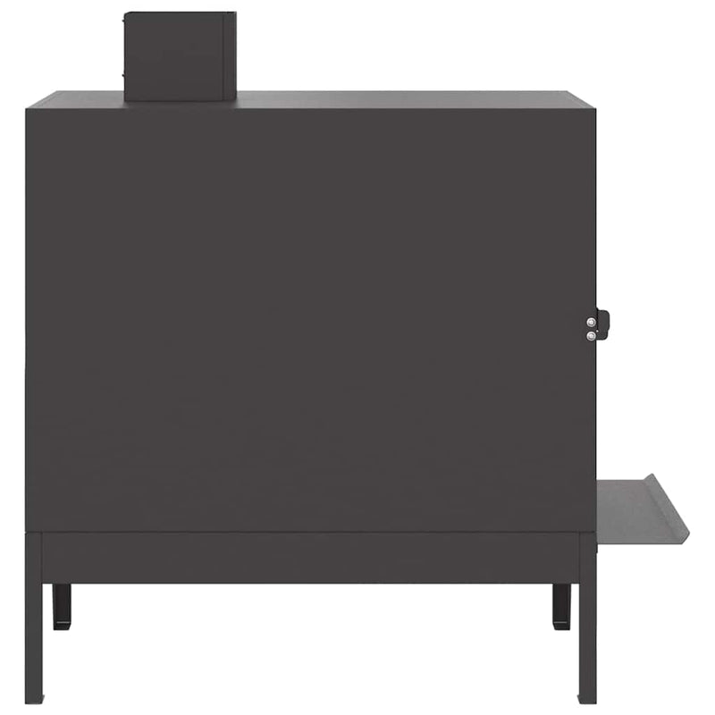 vidaXL Kézi Tűzhely Fekete 35 x 50 x 60 cm Hidegen hengerelt acél