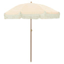 vidaXL Napernyő Sárga és Fehér Ø 160 x 195 cm Acél