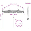 vidaXL Napernyő Sárga és Fehér Ø 205 x 209 cm Acél
