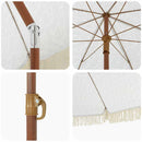 vidaXL Napernyő Szürke és Fehér Ø 160 x 195 cm Acél