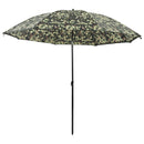 vidaXL Horgászernyő 290 x 225 cm Oxford Poliészter Terepszínű