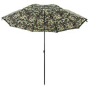 vidaXL Horgászernyő 290 x 225 cm Oxford Poliészter Terepszínű