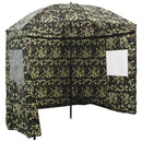 vidaXL Horgászernyő 218 x 185 cm Oxford Poliészter Terepszínű