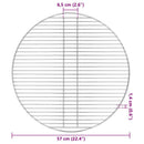 vidaXL Grillrács Ezüst 57 x 57 cm Rozsdamentes acél
