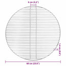 vidaXL Grillrács Ezüst 60 x 60 cm Rozsdamentes acél