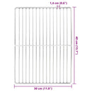 vidaXL Grill rács Ezüst 40 x 30 cm Rozsdamentes acél