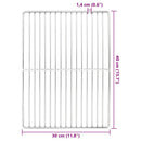 vidaXL Grill rács 40 x 30 cm Rozsdamentes Acél Ezüst