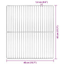 vidaXL Grill rács 45 x 40 cm Rozsdamentes Acél Ezüst