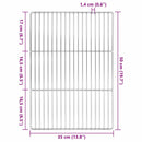 vidaXL Grill rács Ezüst 50 x 35 cm Rozsdamentes acél