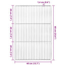 vidaXL Grill rács Ezüst 60 x 40 cm Rozsdamentes acél