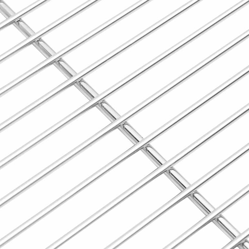 vidaXL Grill rács Ezüst 67 x 40 cm Rozsdamentes acél