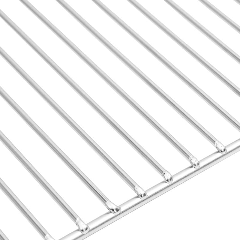 vidaXL Grill rács Ezüst 67 x 40 cm Rozsdamentes acél