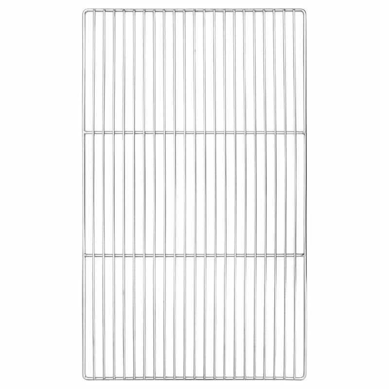 vidaXL Grill rács Ezüst 67 x 40 cm Rozsdamentes acél