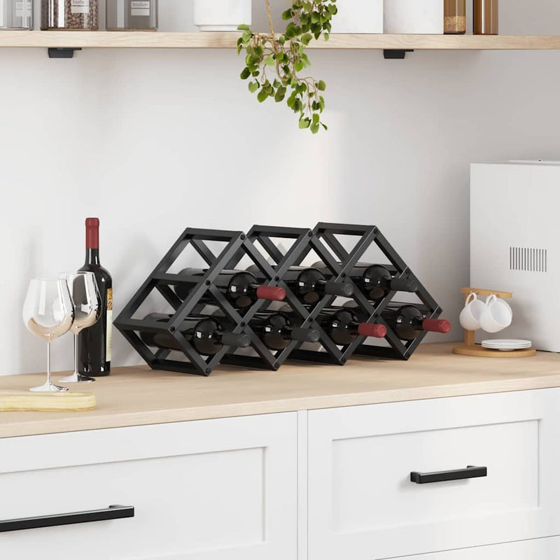 vidaXL Borágas Fekete 63 x 16.5 x 25 cm Porszórt acél
