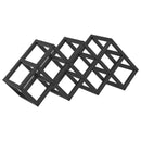 vidaXL Borágas Fekete tölgy 63 x 16,5 x 25 cm Porszórt acél