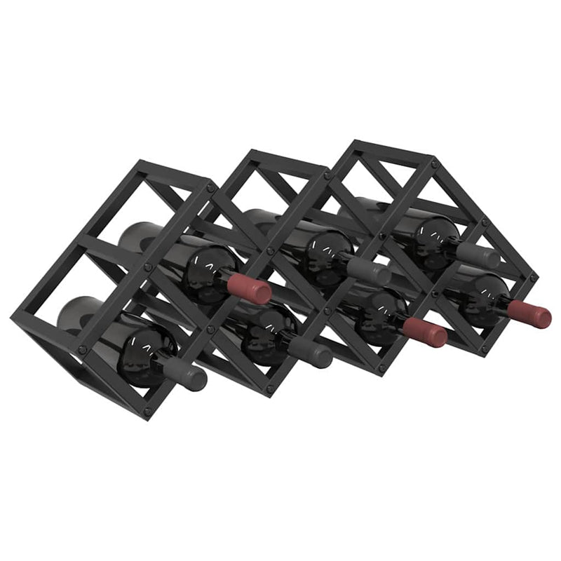 vidaXL Borágas Fekete 63 x 16.5 x 25 cm Porszórt acél