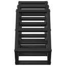 vidaXL Borágas Fekete tölgy 63 x 16,5 x 25 cm Porszórt acél