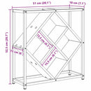 vidaXL Borágas Fekete tölgy 51 x 18 x 52,5 cm Faanyag
