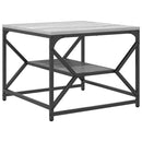 vidaXL Dohányzóasztal Szürke Sonoma 51 x 50 x 40 cm Műszaki fa és acél