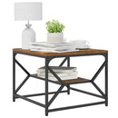 vidaXL Dohányzóasztal Öreg fa 51 x 50 x 40 cm Műszaki fa és acél