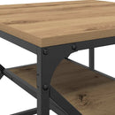 vidaXL Dohányzóasztal Artisan tölgy 51 x 50 x 40 cm Műszaki fa és acél