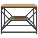 vidaXL Dohányzóasztal Artisan tölgy 51 x 50 x 40 cm Műszaki fa és acél