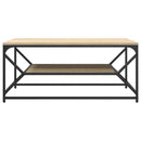 vidaXL Dohányzóasztal Sonoma tölgy 90 x 50 x 40 cm Műszaki fa és acél