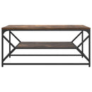 vidaXL Dohányzóasztal Füstölt tölgy 90 x 50 x 40 cm Műszaki fa és acél