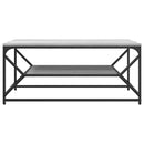 vidaXL Dohányzóasztal Szürke Sonoma 90 x 50 x 40 cm Műszaki fa és acél