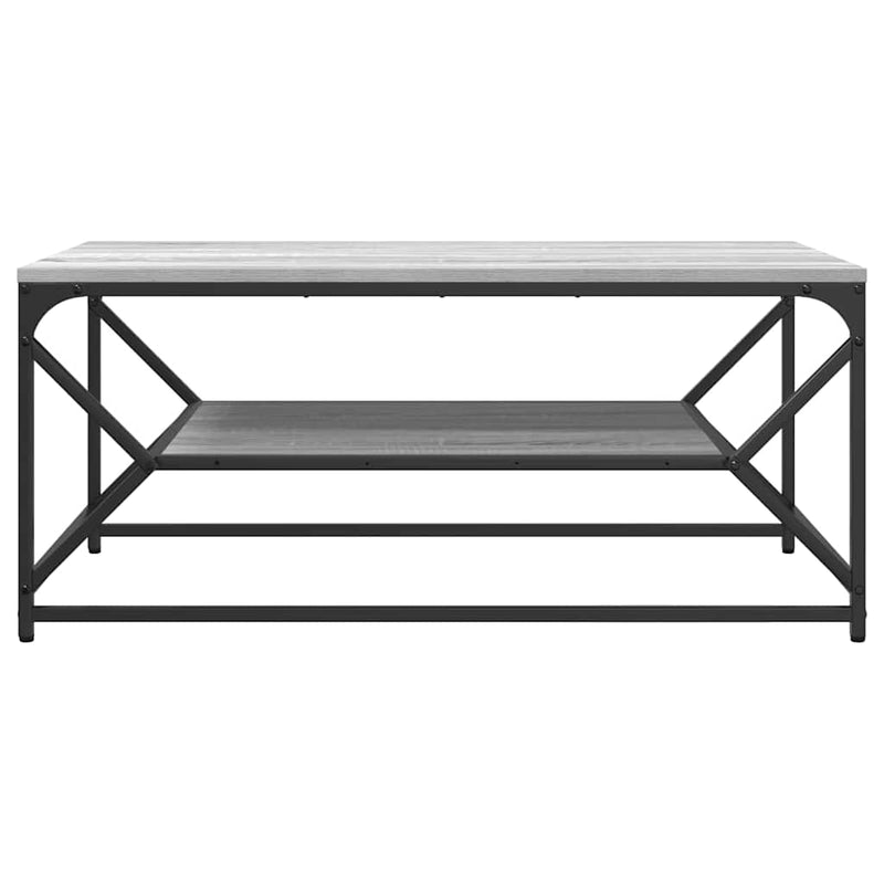 vidaXL Dohányzóasztal Szürke sonoma 90 x 50 x 40 cm Műszaki fa és acél