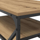 vidaXL Dohányzóasztal Artisan tölgy 90 x 50 x 40 cm Műszaki fa és acél