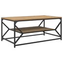 vidaXL Dohányzóasztal Artisan tölgy 90 x 50 x 40 cm Műszaki fa és acél