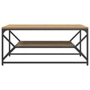 vidaXL Dohányzóasztal Artisan tölgy 90 x 50 x 40 cm Műszaki fa és acél