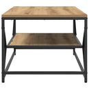 vidaXL Dohányzóasztal Artisan tölgy 90 x 50 x 40 cm Műszaki fa és acél