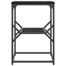 vidaXL Oldal asztal Fekete tölgy 41 x 40 x 60 cm Műszaki fa és acél