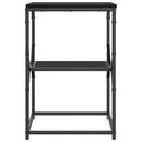 vidaXL Oldal asztal Fekete tölgy 41 x 40 x 60 cm Műszaki fa és acél