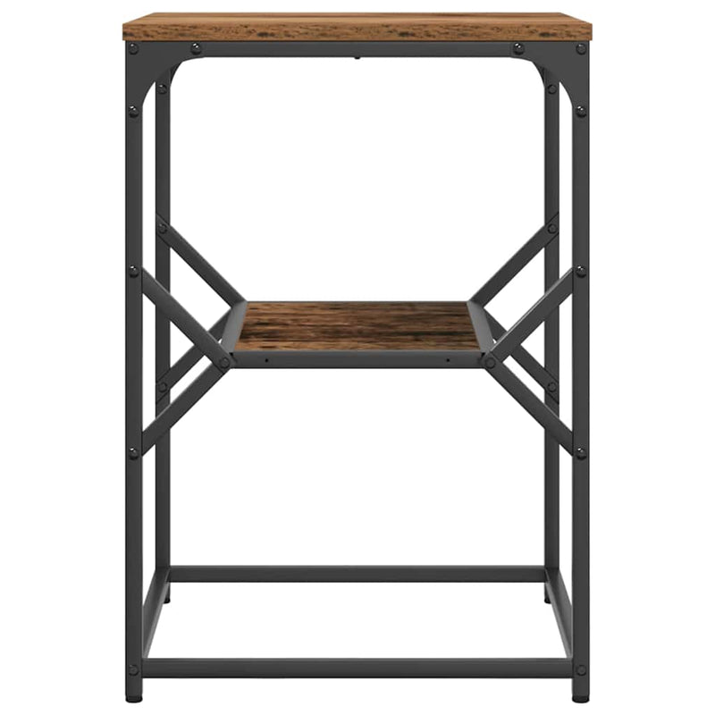 vidaXL Oldal asztal Öreg fa 41 x 40 x 60 cm Műszaki fa és acél