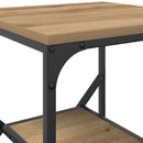 vidaXL Oldal asztal Artisan tölgy 41 x 40 x 60 cm Műszaki fa és acél