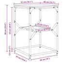 vidaXL Oldal asztal Artisan tölgy 41 x 40 x 60 cm Műszaki fa és acél