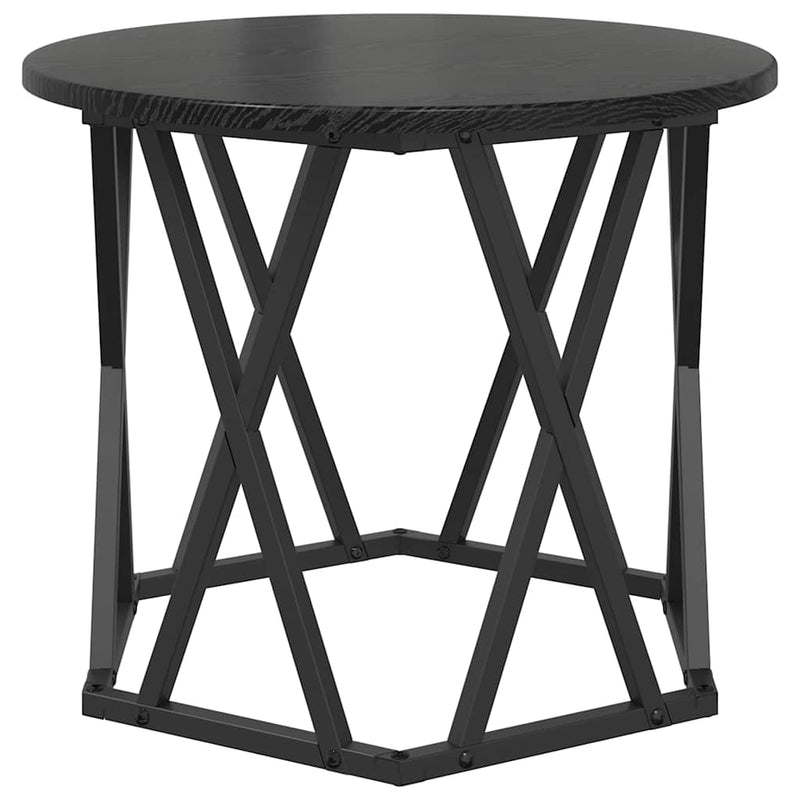 vidaXL Oldal asztal 2 pcs Musta tammi 50 x 50 x 40 cm