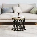 vidaXL Oldal asztal 2 pcs Sonoma tölgy Műszaki fa és acél