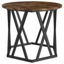 vidaXL Oldal asztal 2 pcs Füstölt tölgy Műszaki fa és acél